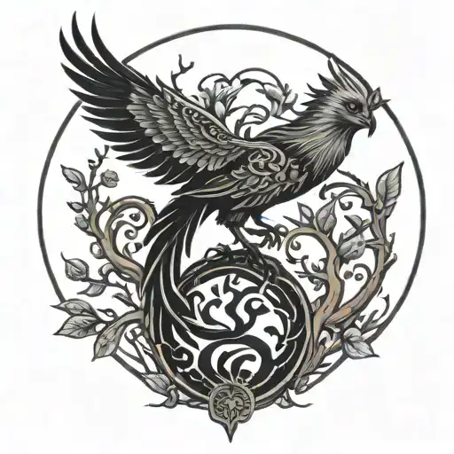 Phoenix And Tree Of Life