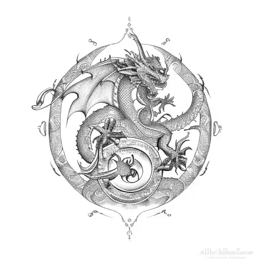 A Dragon Circling A Music Lyric