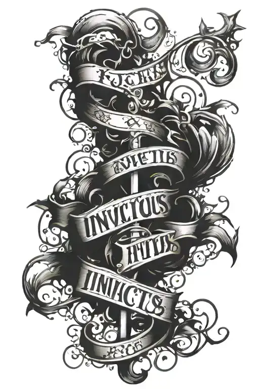 Invictus Text With Black