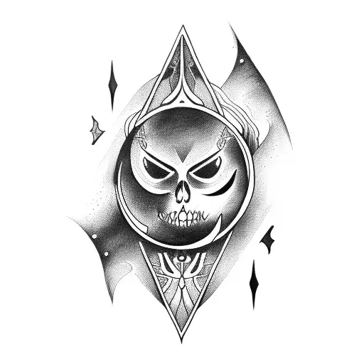 Dagger With Moon Elements