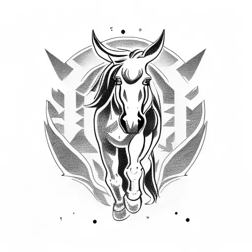 Caveira Riding A Horse