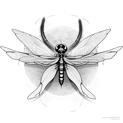 Mechanical Dragonfly With Circuit Board Wings