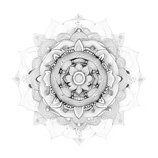 A Mandala Made Up Of Intricate Floral Patterns