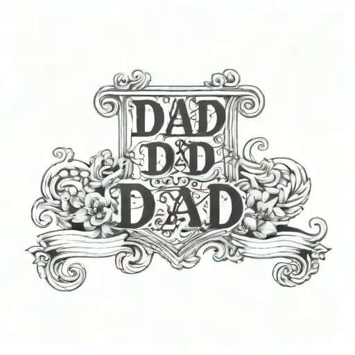 Dad Meaning Tattoo Design