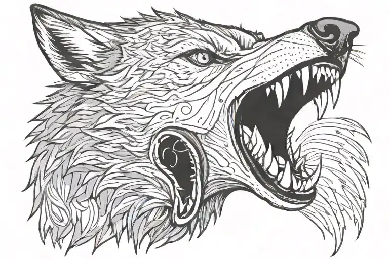 Wolf Snarling