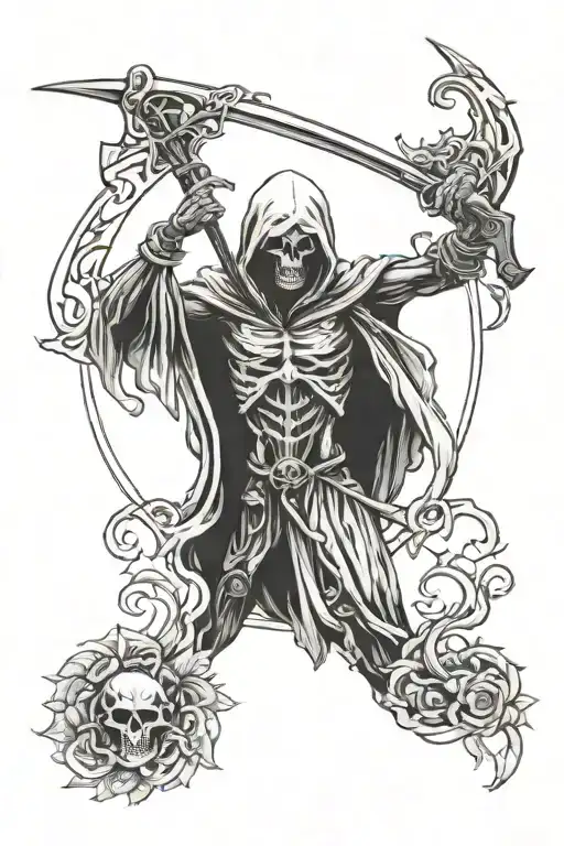 Reaper Holding A Scythe