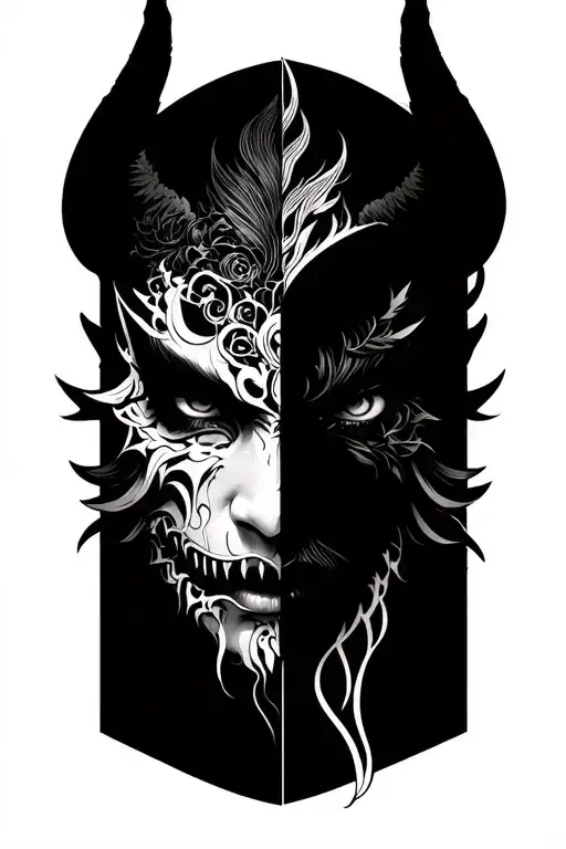 Half -Angel Face Half Japanese Demon