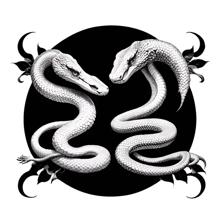 Two Identical Mirrored Cobras Opposite Eachother