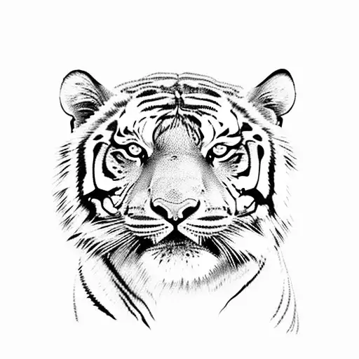 A Tiger Prowling Through A Cityscape Made Of Camera Lenses