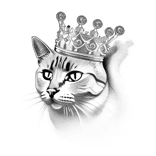 Ring Like Russian Criminal With Cat Wearing Crown
