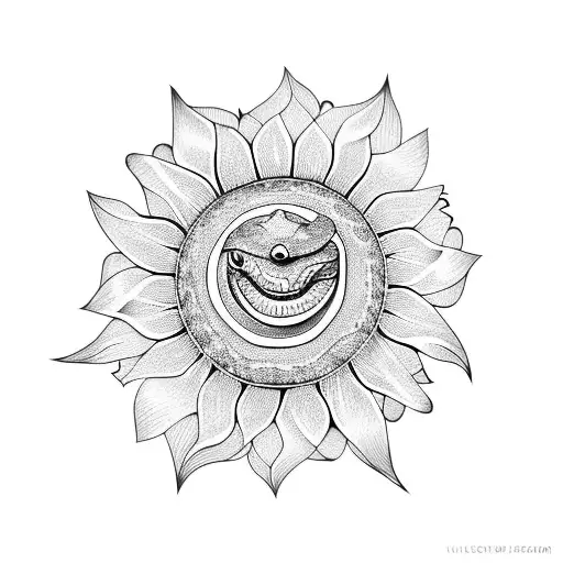 Snake Around Sunflower