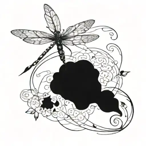 Dragonfly Flying Away