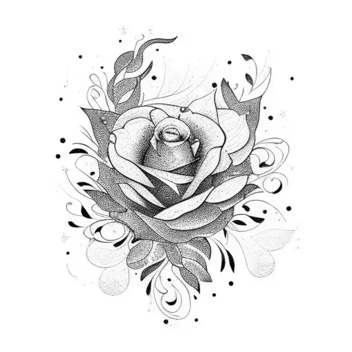 A Beautiful Bouquet Of Colorful Flowers With Glitter Accents