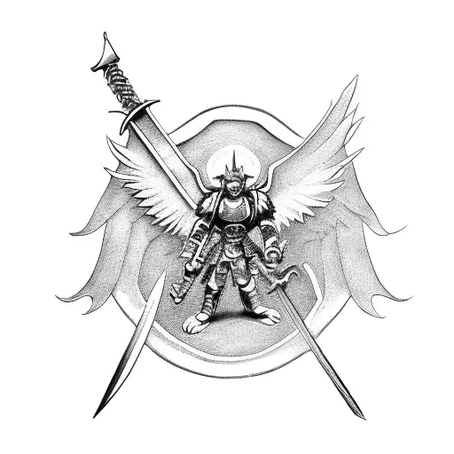 Warhammer Cherub Holding A Sword