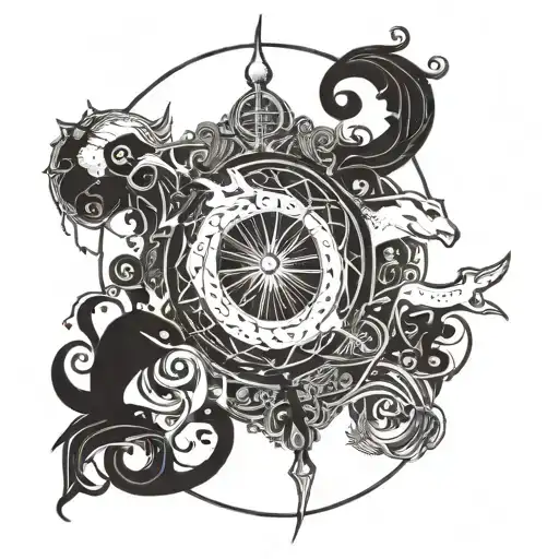 A Mystical Tarot Card Design Incorporating Musical Elements