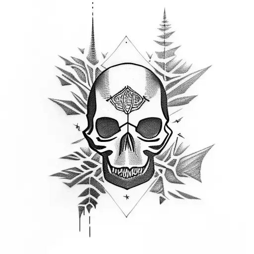 Forest Making A Skull