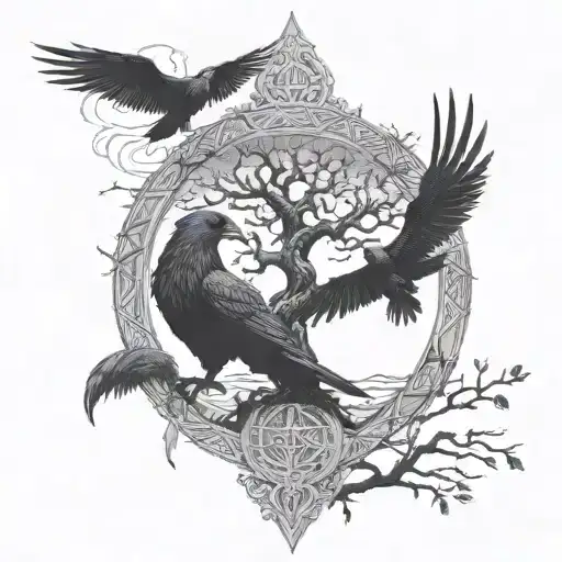 Yggdrasil Huginn & Muninn With The Realms