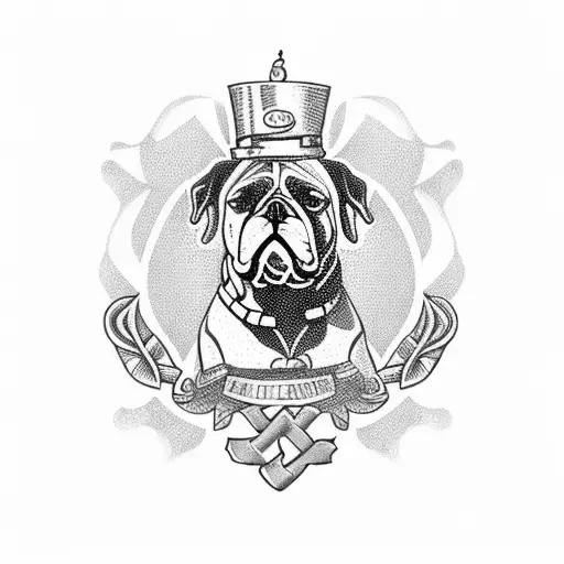 Irish Beer Bottle With A Bulldog Silhouette