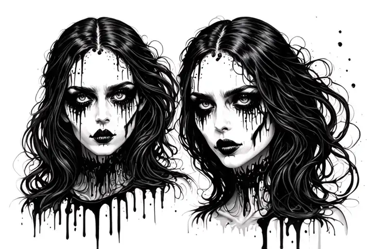 Scary Woman With Blood