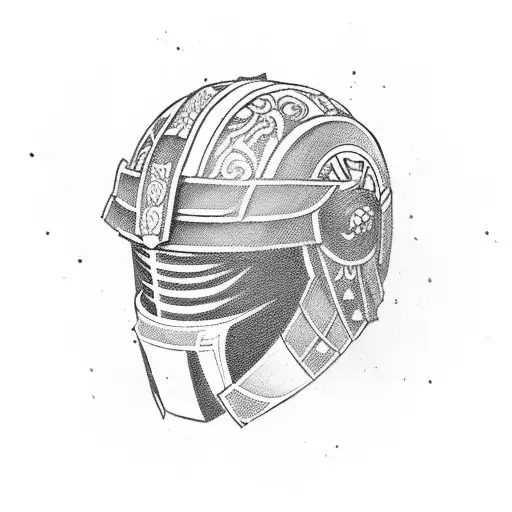 Samurai Helmet With A Spartan Helmet Combined