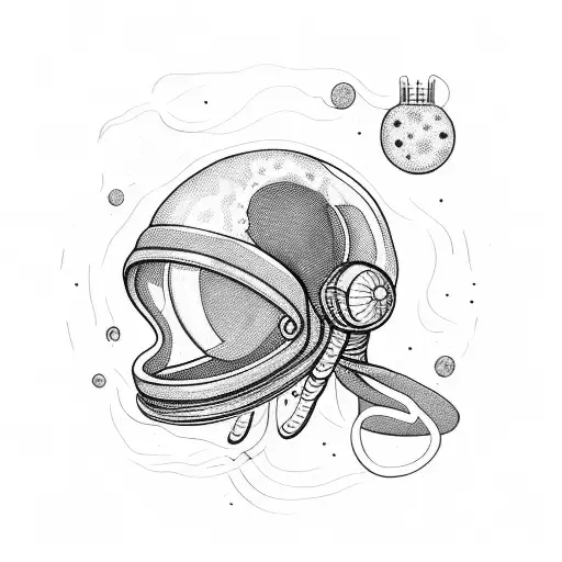 Jellyfish Wearing An Astronaut Helmet