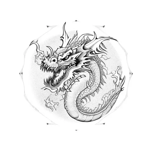 Asian Dragon Head