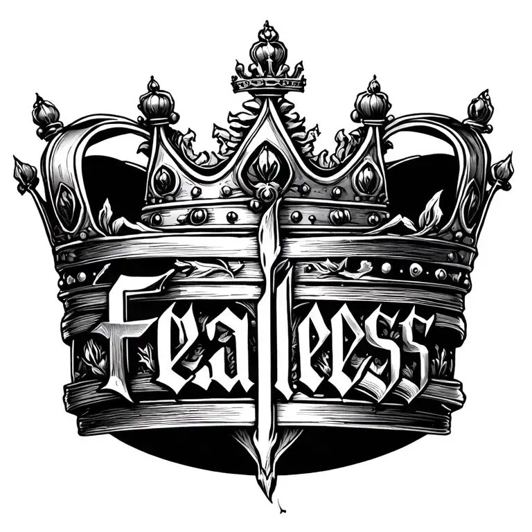 Fearless Written In A King Crown But Hidden Message