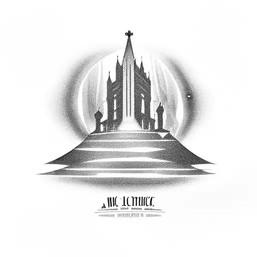 A Cinematic Scene Of A Music Concert In A Grand Gothic Cathedral