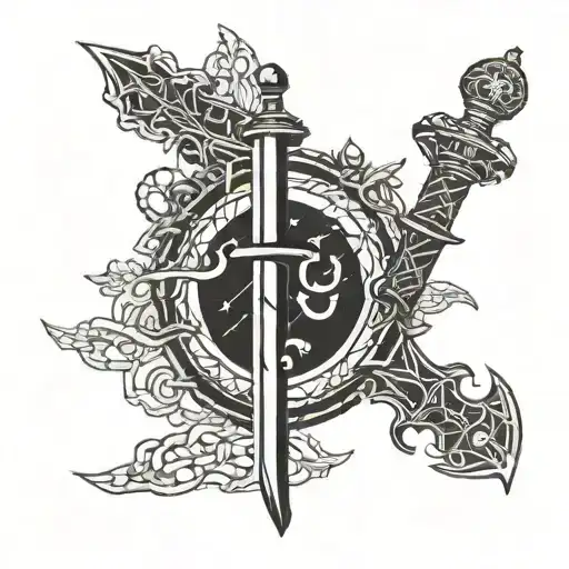 Sword Libra Scorpio Zodiac Sign