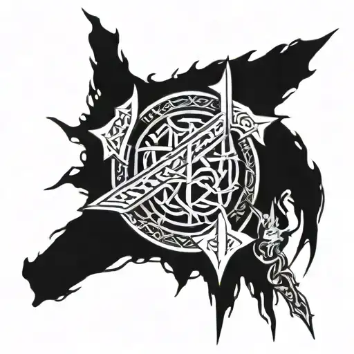 Incorporate Viking Symbols And Runes Into A Full Sleeve Tattoo Design Inspired By Metal Music