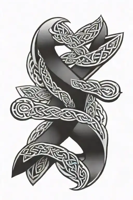 Celtic Runes Intertwined Representing Resilience