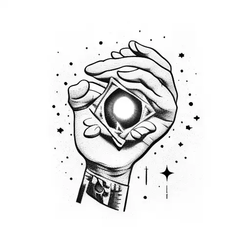 A Hand Almost Touching A Star Which Is Bleeding