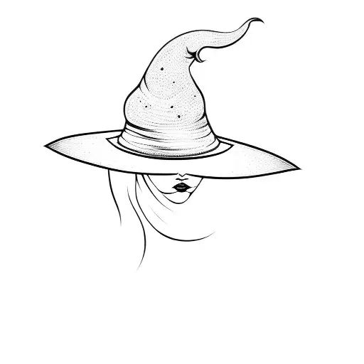 A Witch Wearing A Hat