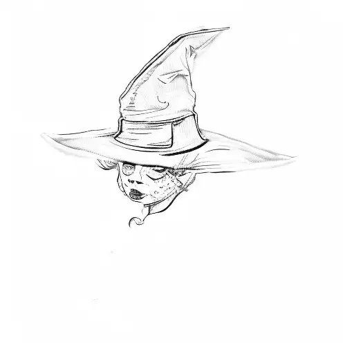 A Witch Wearing A Hat