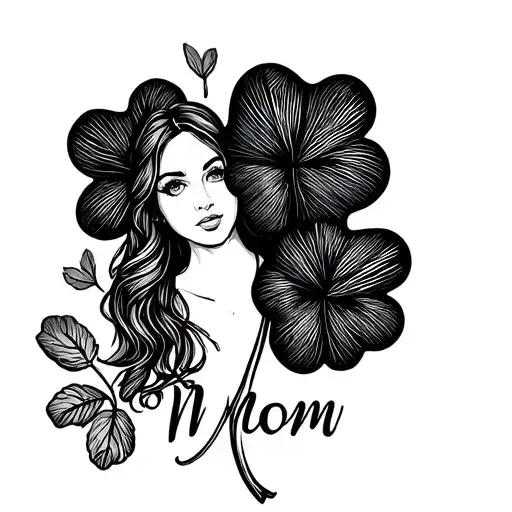 4 Leaf Clover With Mom In The Middle