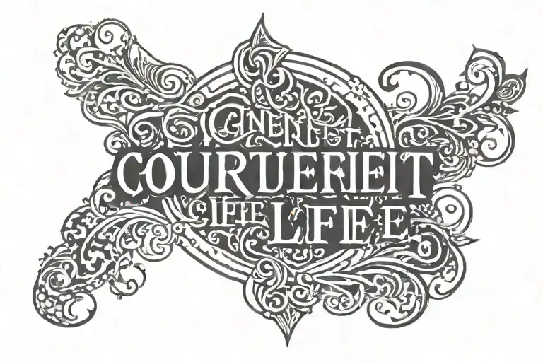 Lettering Counterfeit Life