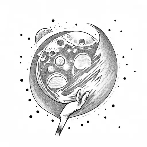 Alien Holding The Planet In His Hand