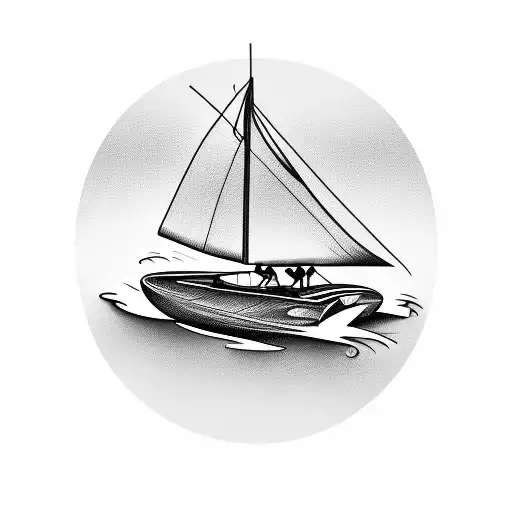 Speedboat With Dog Riding In It