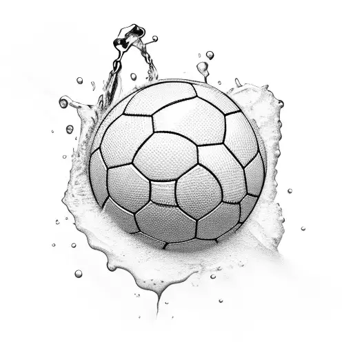 A Soccer Ball Being Poured Into A Glass Of Beer