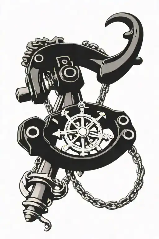 Anchor Made From A Bike Crank And Chain