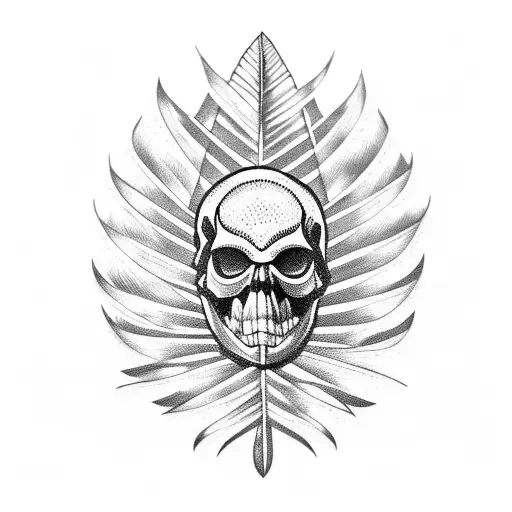 Palm Frond Skull