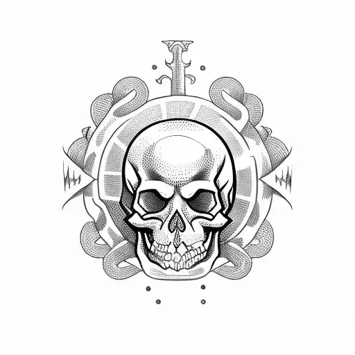 Ghost Ship With Skull Front