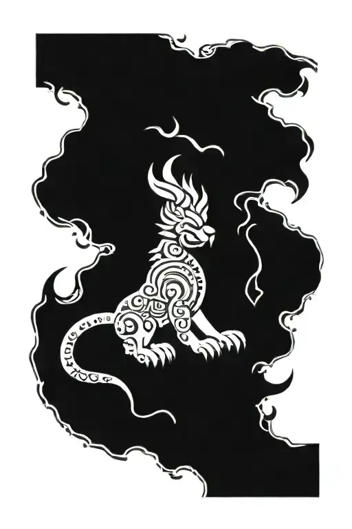 Foo Dog Paw Print Made