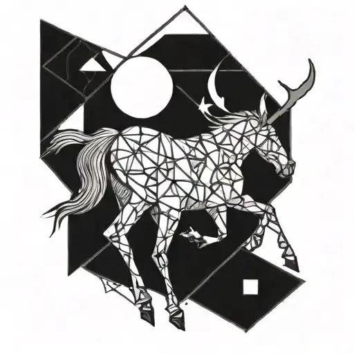A Geometric Design Incorporating Mules In A Hunting Scene