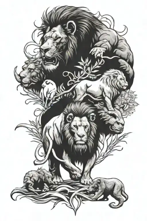 Elephant Lion And Gorilla Combined