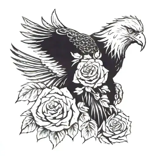 Eagle And Roses