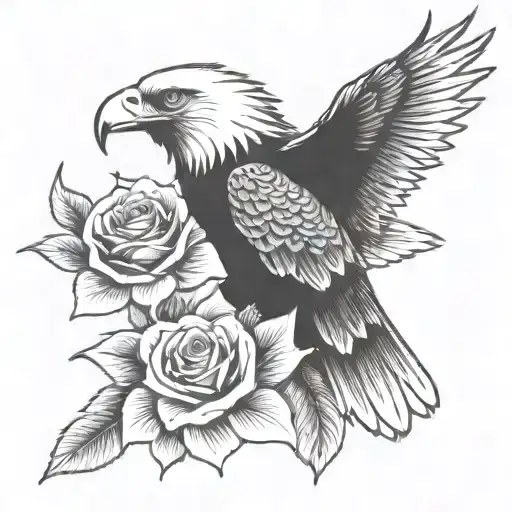Eagle And Roses
