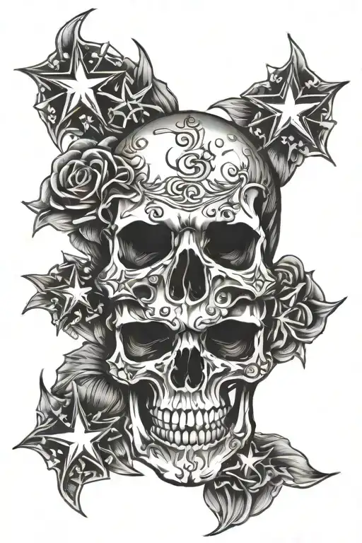 Skull 13 Stars