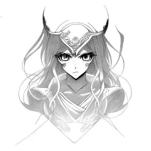 Anime Character In A Tarot Card