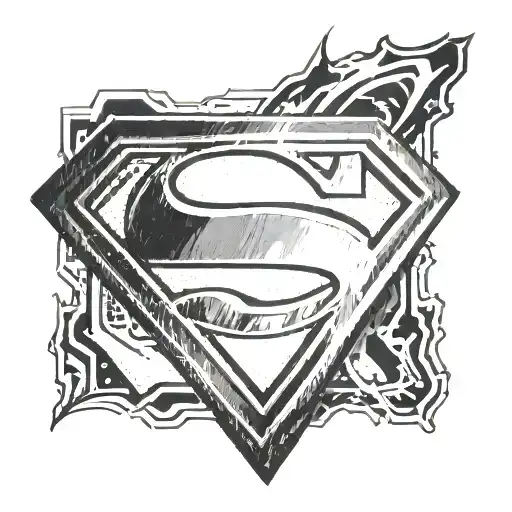 Superman Logo On Military Plate
